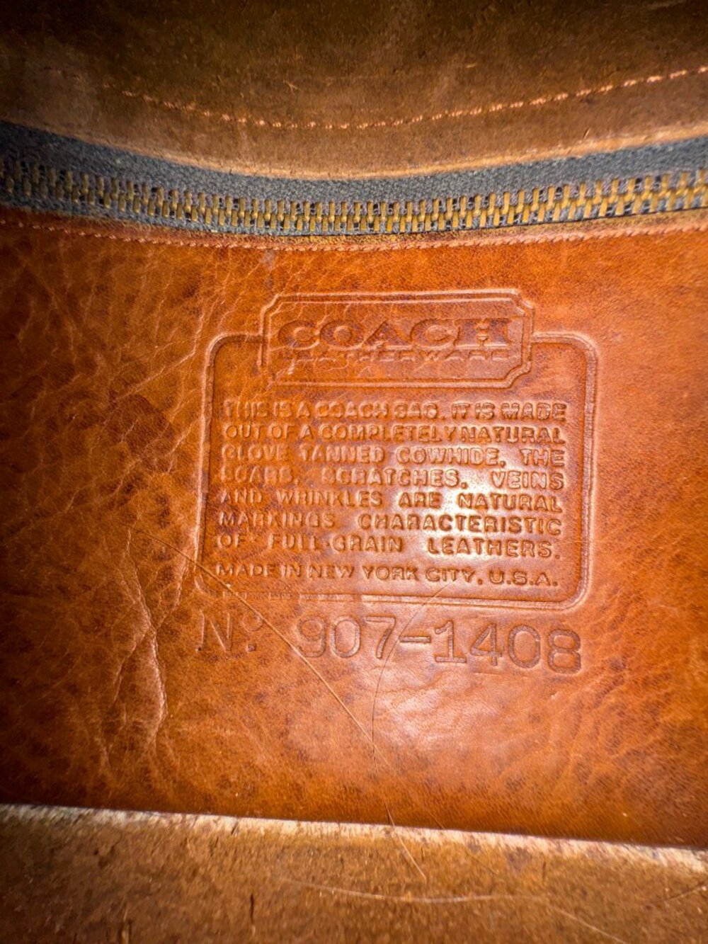 Coach Vintage TabacDinky W/o Hangtag, Pre-1994, United States - Picture 4 of 4